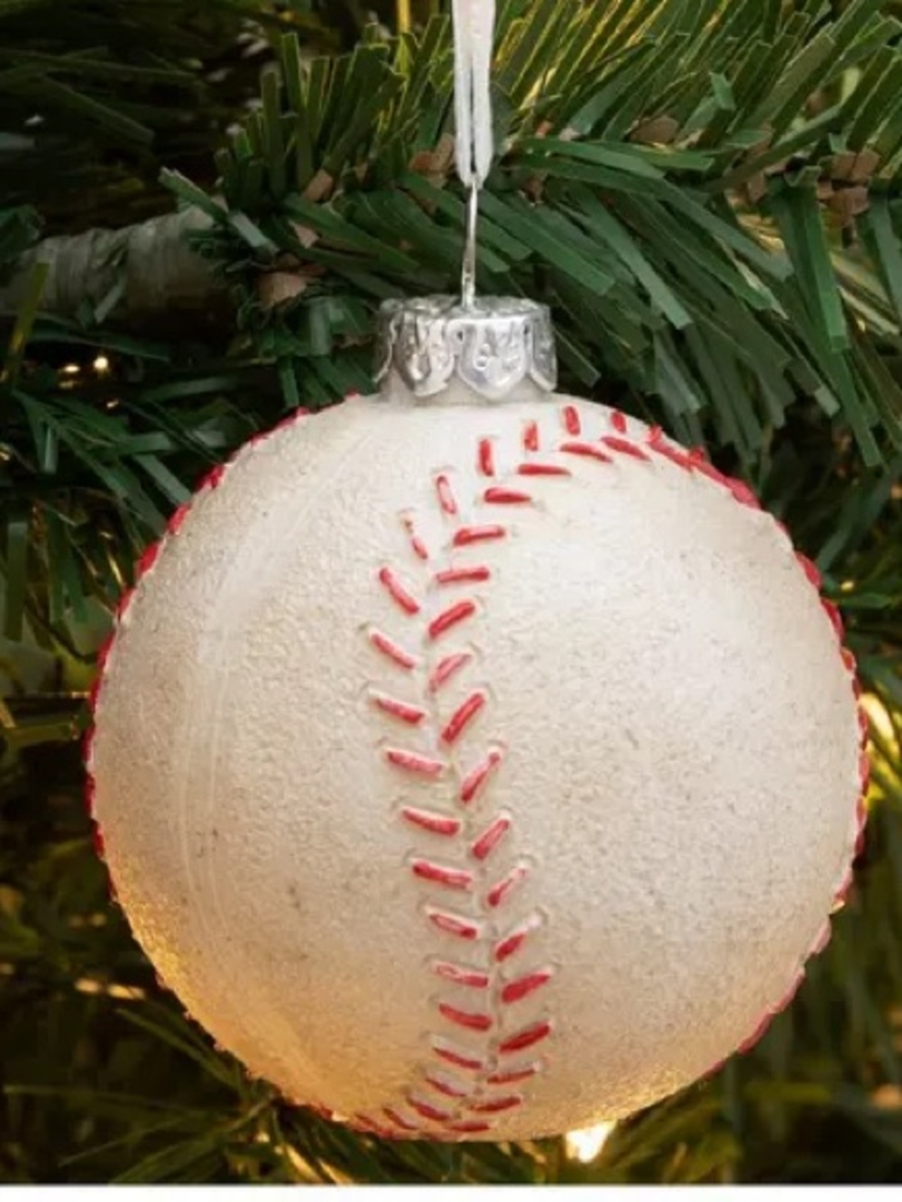 (2) Vintage Baseball Ornament